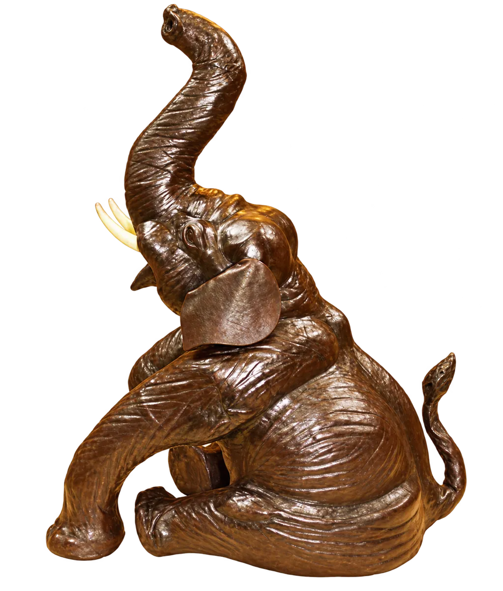 Handcrafted Leather Baby Elephant