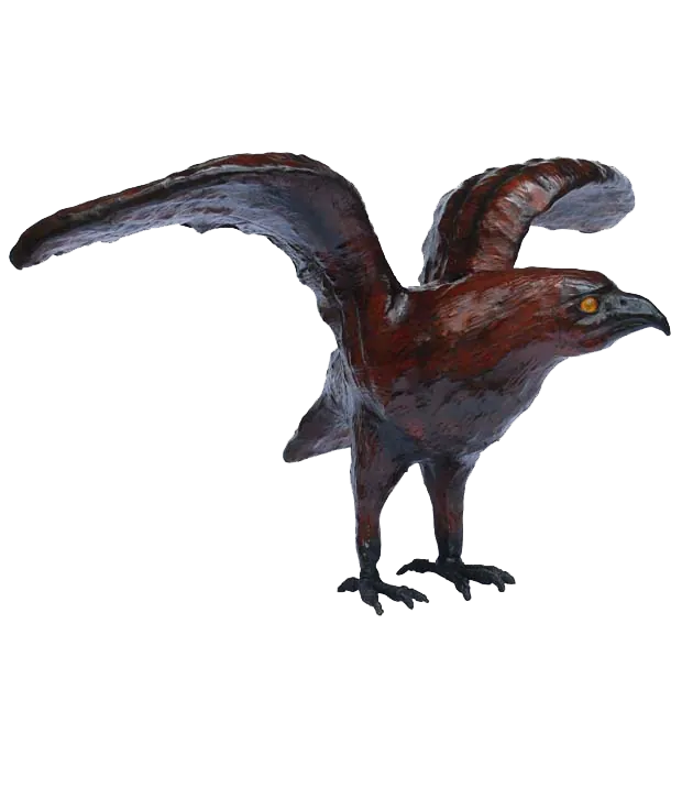 Handcrafted Leather Eagle Open Wing