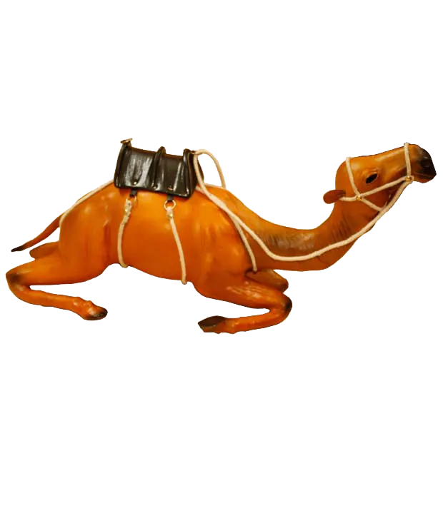 Handcrafted Leather Sitting Camel