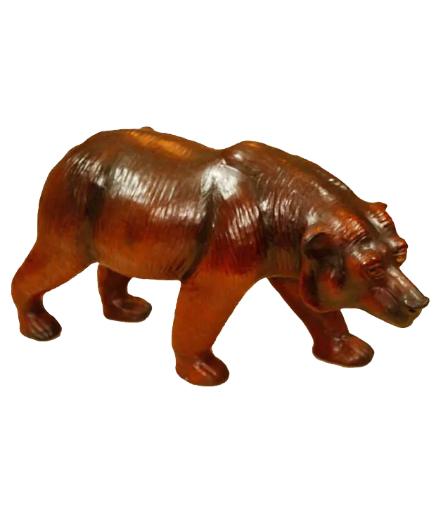 Handcrafted Leather Standing Bear
