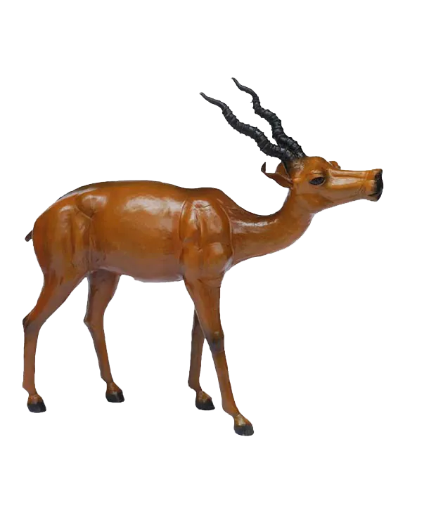 Handcrafted Leather Standing Deer