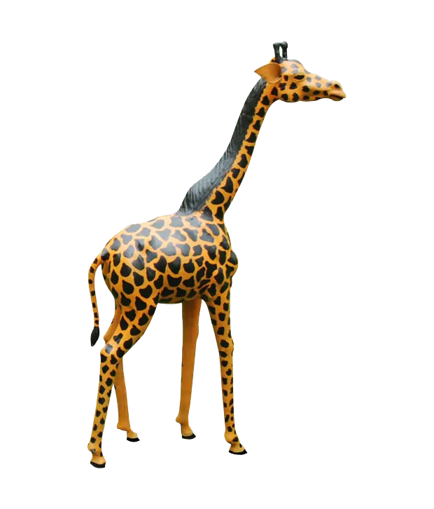 Handcrafted Leather Standing Giraffe