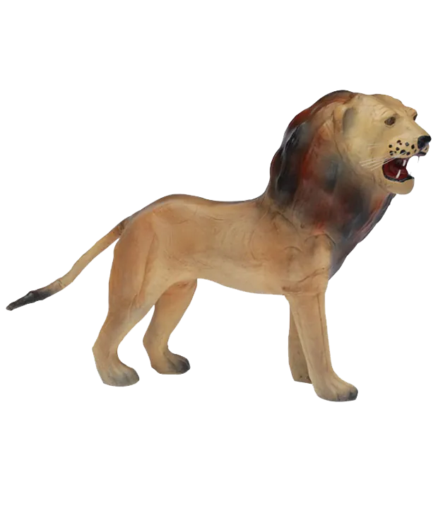 Handcrafted Leather Standing Lion