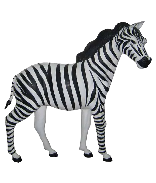 Handcrafted Leather Standing Zebra