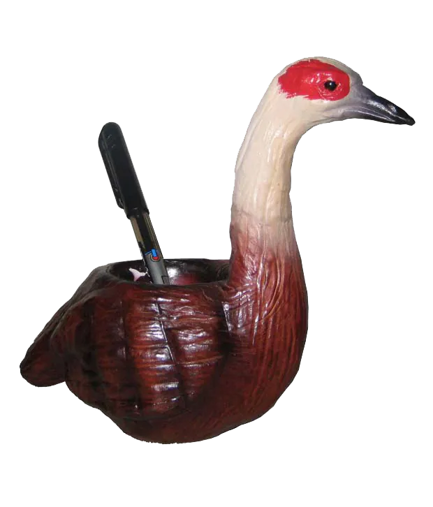 Handcrafted Leather Turkey Pen Stand