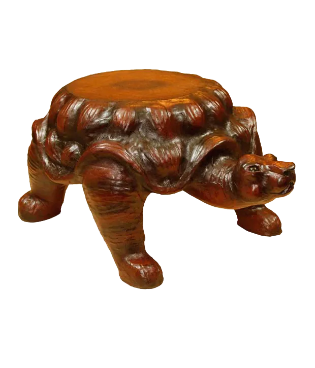 Handcrafted Leather Turtle Stool (Sitting Purpose)