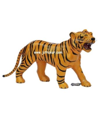 Handcrafted Leather Standing Tiger