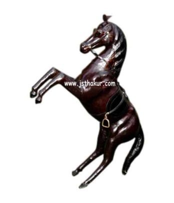 Handcrafted Leather Horse Jumping