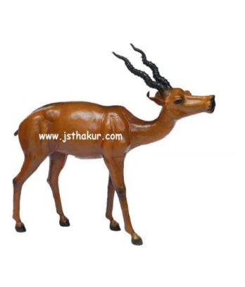 Handcrafted Leather Standing Deer
