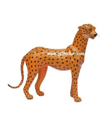 Handcrafted Leather Standing Cheetah