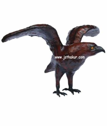 Handcrafted Leather Eagle Open Wing