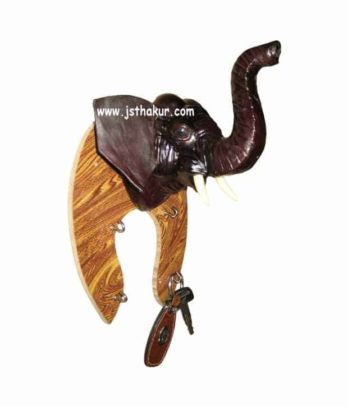 Handcrafted Leather Elephant Key Holder