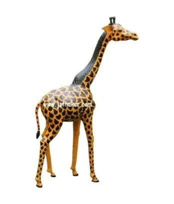 Handcrafted Leather Standing Giraffe