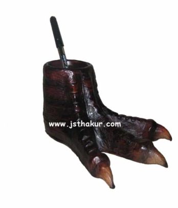 Handcrafted Leather Eagle Pen Stand