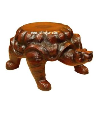 Handcrafted Leather Turtle Stool (Sitting Purpose)