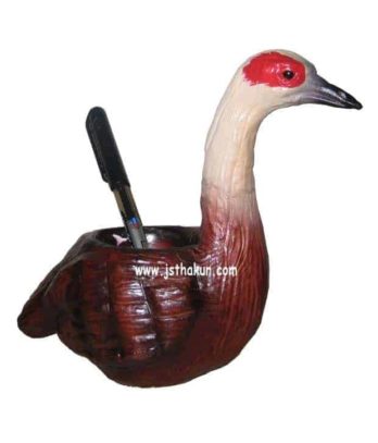 Handcrafted Leather Turkey Pen Stand